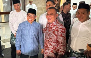 Ditanya Isu Matahari Kembar, Dasco Tepuk Punggung Cak Imin: Ini Bulan