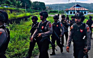 Polisi Gelar Patroli Gabungan Pasca Konflik Warga di Pulau Haruku Maluku