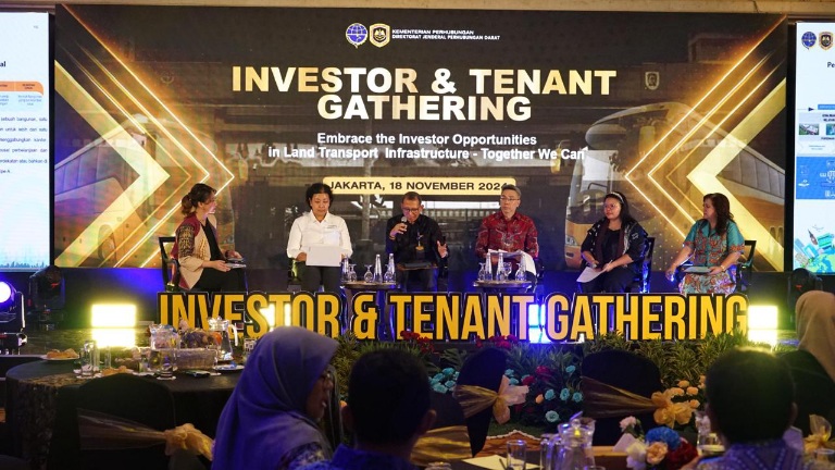 Acara "Investor and Tenant Gathering 2024" yang digelar Kemenhub di Hotel Borobudur Jakarta, Senin (18/11/2024) dihadiri 332 peserta secara hybrid. (Foto: dok.Kemenhub)
