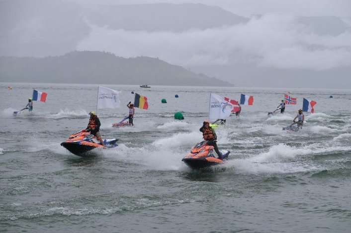 Aquabike Jetski World Championship 2024 di Danau Toba pada 13-17 November 2024, diikuti ratusan pembalap dan kru internasional dari 30 negara serta 10 pembalap nasional. (Foto: dok.Kemenparekraf for Warta Lentera)