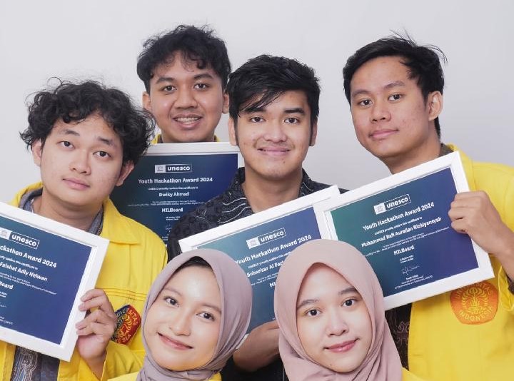 Tim MILBoard dari Universitas Indonesia (UI) menjadi juara dunia di ajang UNESCO Youth Hackaton 2024 (Foto: Istimewa)