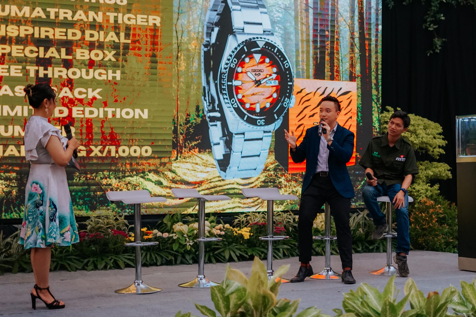 Pengenalan jam tangan Seiko edisi terbatas yang terinspirasi dari Harimau Sumatra. (Vita Kartono)