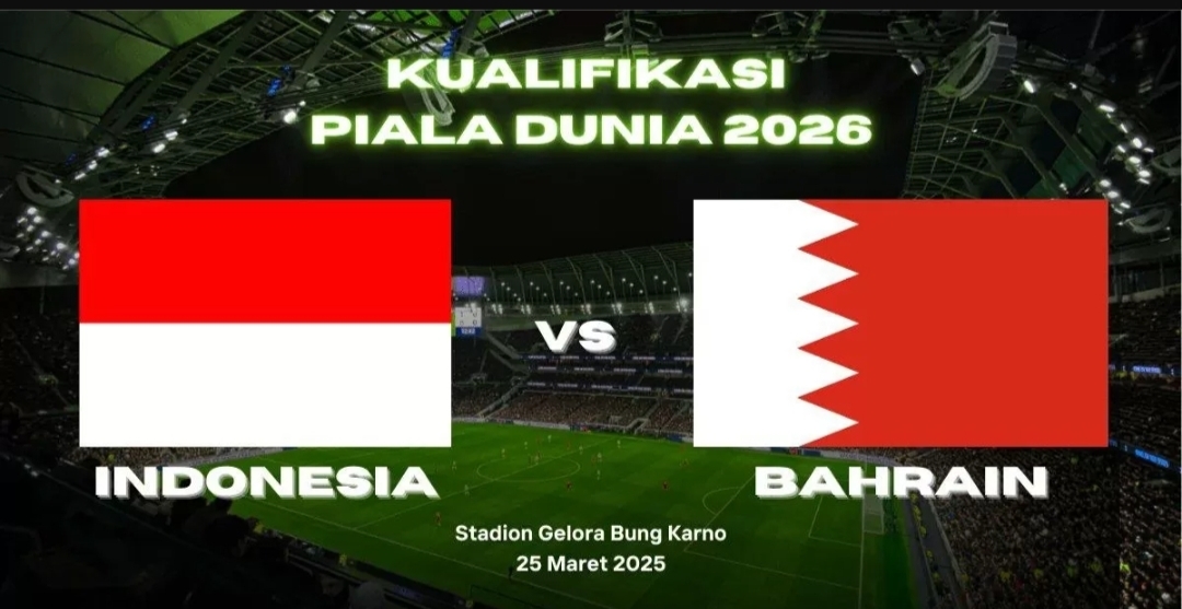 Indonesia vs Bahrain, Selasa (25/3/2025) malam ini. (@sukasukanetizen/X)