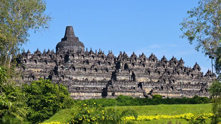 Ilustrasi kemegahan Candi Borobudur. (Ilustrasi)