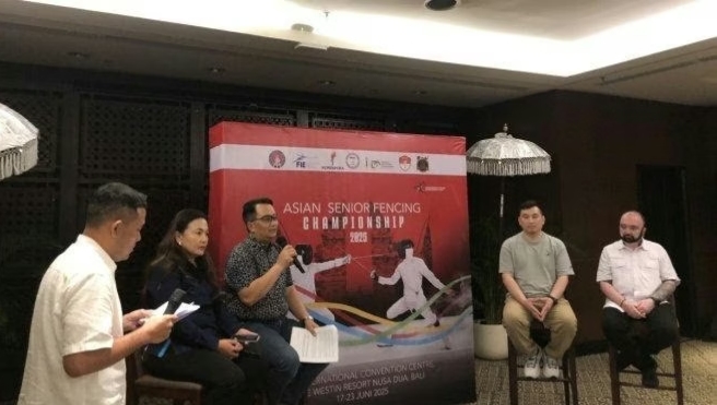Jumpa pers persiapan ajang Asian Senior Fencing Championship 2025. (dok.panitia)
