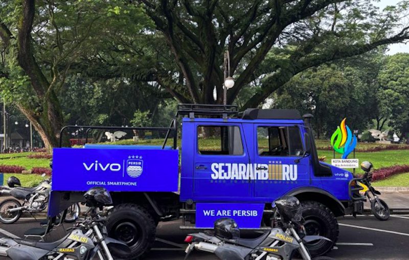 Kendaraan taktis Unimog digunakan Persib. (Dok. Antara)