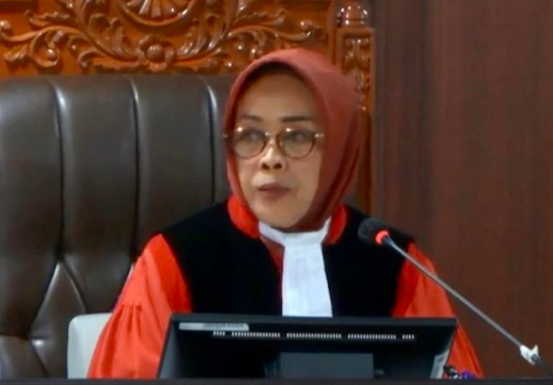 Tangkapan layar - Hakim Mahkamah Konstitusi Enny Nurbaningsih. (Dok.Antara)