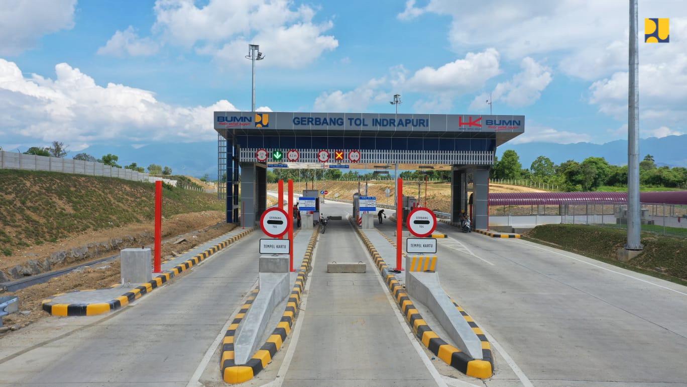 Tampak jalan tol Sigli–Banda Aceh (Sibanceh) sepanjang 74,2 kilometer (km). 