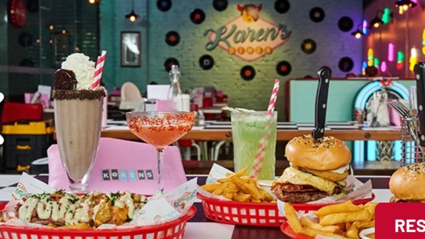 Menu di Restoran Karen's Diner. (Istimewa)