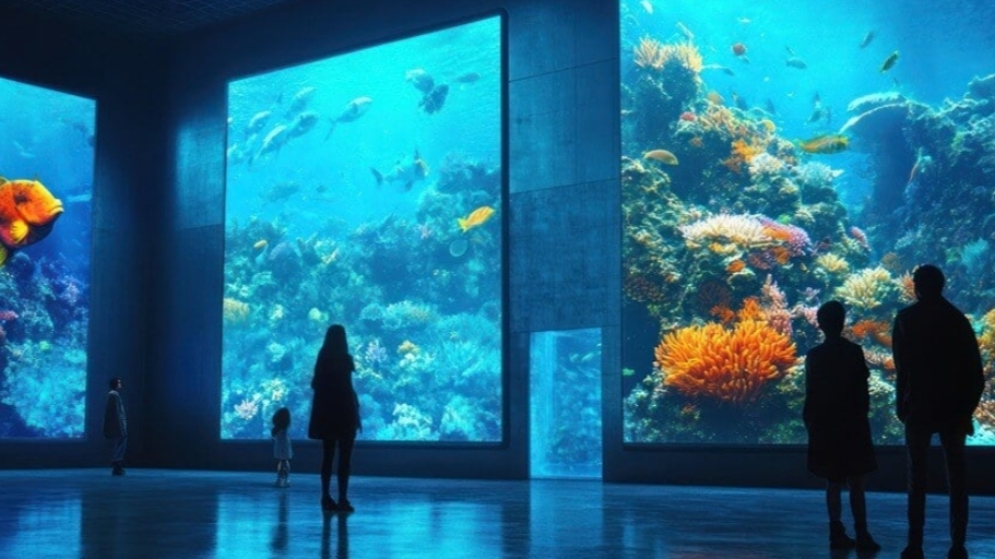 Suasana di Jakarta Aquarium & Safari, Jakarta. (Istimewa)