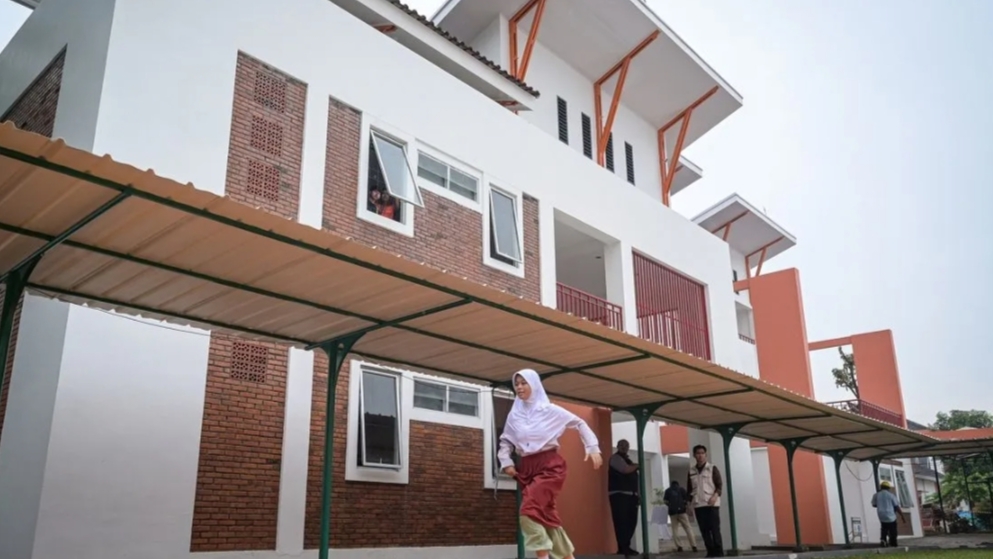 Sekolah Rakyat di Sentra Handayani, Jalan PPA No.1, Cipayung, Bambu Apus, Jakarta Timur. (Antara)