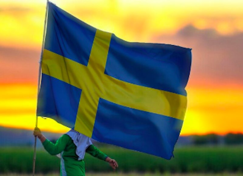 Ilustrasi bendera swedia. (Dok. Freepik)