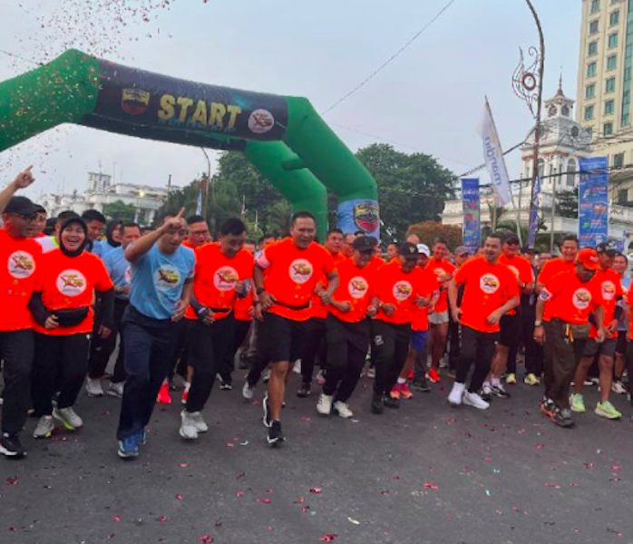 Komando Daerah Militer I/Bukit Barisan menggelar Fun Run 5K di Medan, Sumatera Utara. (Dok. Antara)