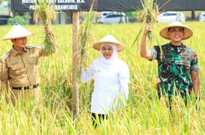 Gubernur Jawa Timur Khofifah Indar Parawansa (tengah). (Dok. Antara)