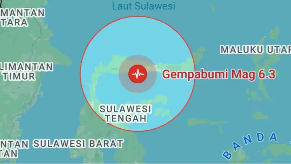 Gempa di Gorontalo, Kamis (24/7/2025). (BMKG)