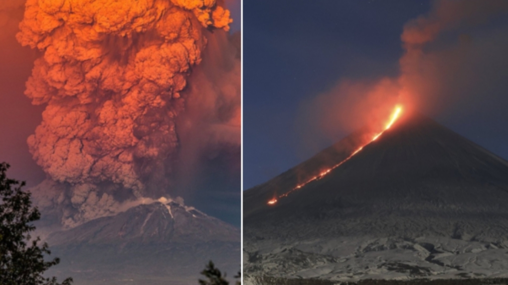 Gunung berapi Klyuchevskoy di semenanjung Kamchatka, Rusia meletus. (Istimewa)