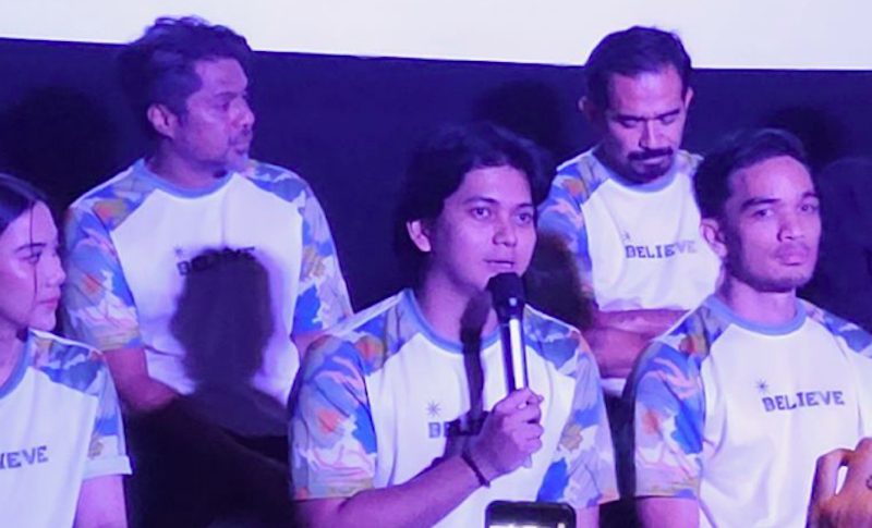 Aktor Ajil Ditto saat gala perdana film "Believe – Takdir, Mimpi, Keberanian" (Dok. Antara)