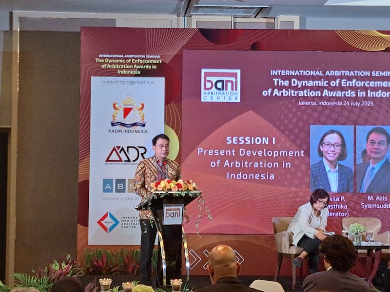 Wakil Ketua Umum Koordinator Bidang Hukum dan HAM, Sarana/Prasarana Kadin Indonesia Azis Syamsuddin. (K. Yudha Wirakusuma/Warta Lentera)