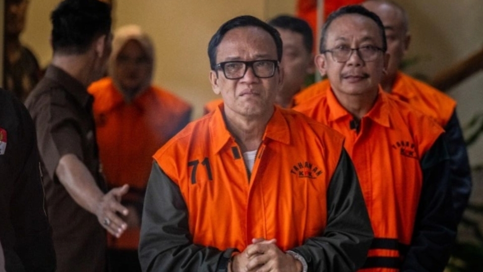 Eks Wamenaker Immanuel Ebenezer alias Noel (IEG) yang jadi tersangka kasus dugaan pemerasan pengurusan sertifikat K3. (dok.antara)