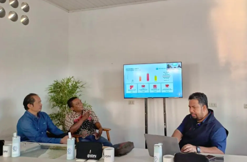 Hasil perolehan suara sementara Quick-Real Count yang dilakukan Universitas Pertiba (Uniper) Provinsi Kepulauan Bangka Belitung. (Dok. Antara)