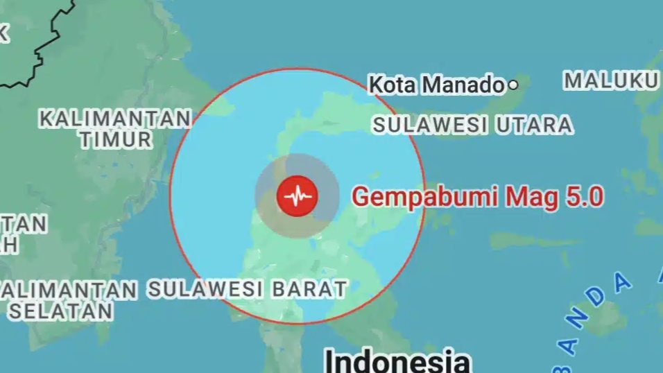Titik gempa di Palu, Sulawesi Tengah, Rabu (3/9/2025). (Istimewa)