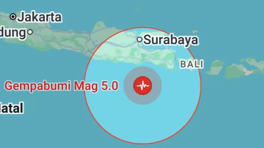 Titik gempa di Malang, Jawa Timur. (BMKG)