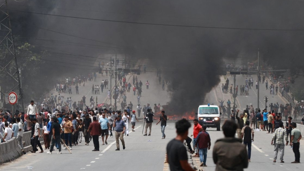 Situasi kekacauan di Nepal. (dok.Anadolu Agency)
