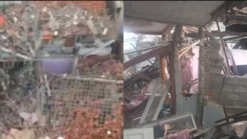 Sebuah ledakan meluluhlantakkan bangunan di Jalan Talas II, Pondok Cabe Ilir, Tangsel, Jumat (12/9/2025). (Istimewa)