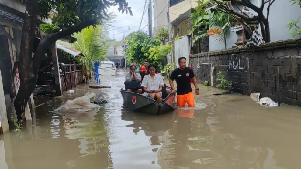 Bali saat disapu banjir pekan lalu. (dok.BNPB Provinsi Bali)
