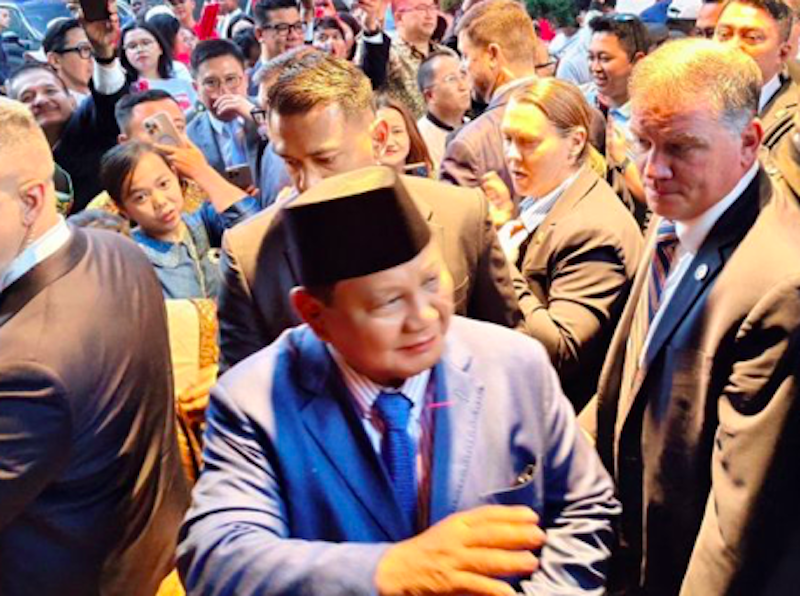 Presiden RI Prabowo Subianto tiba di hotel tempat menginap di kawasan Manhattan, New York, Amerika Serikat, Sabtu (20/9/2025). (Dok. Antara)