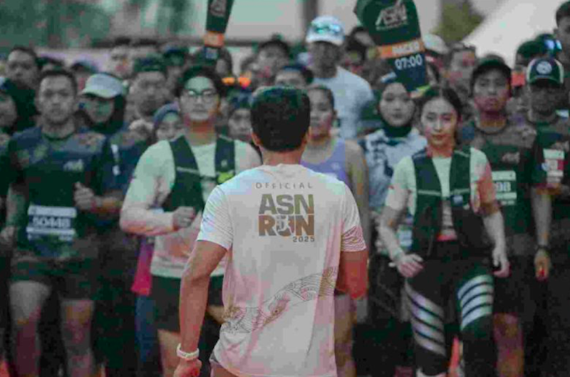 Sejumlah peserta lari saat mengikuti ajang ASN Run 2025 di Jakarta, Minggu (21/9/2025). (Dok. Antara)