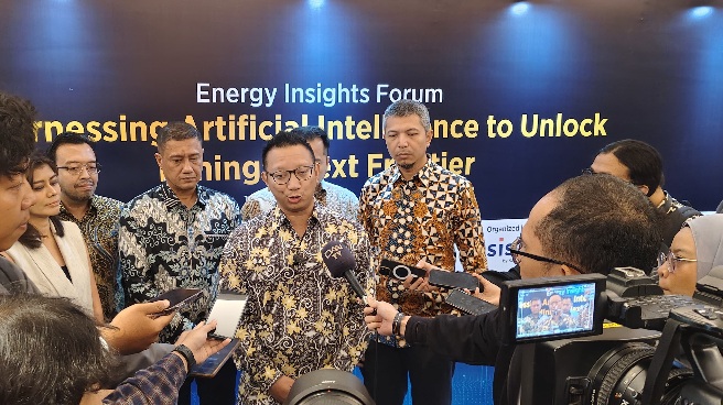 Wakil Ketua Umum KADIN Indonesia Bidang ESDM Aryo Djojohadikusumo dalam acara Energy Insights Forum bertajuk “Harnessing Artificial Intelligence to Unlock Mining’s Next Frontier” di Hotel Fairmont, Jakarta, Selasa (14/10/2025). (Foto: dok. Kadin)
