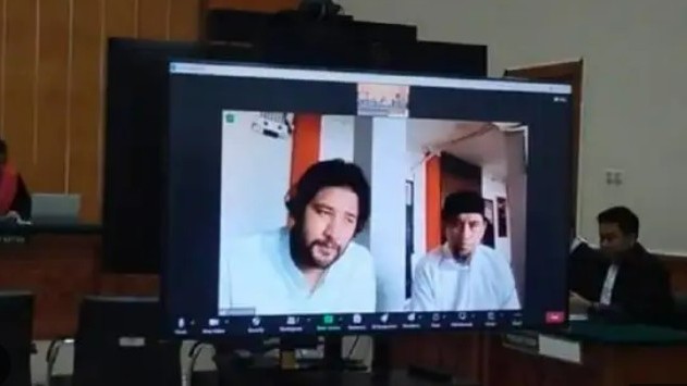 Sidang perdana Ammar Zoni cs berlangsung hari ini di PN Jakarta Pusat secara online. (Foto: istimewa)