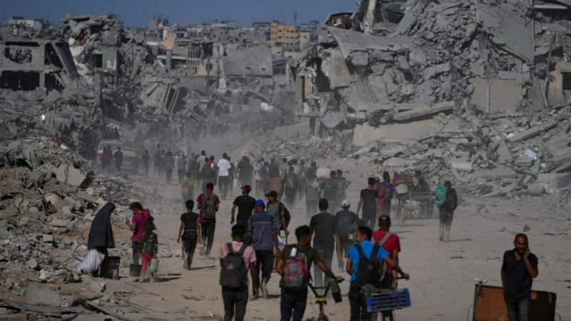 Ribuan warga Palestina pulang ke rumah mereka di Gaza Utara (Foto: istimewa)