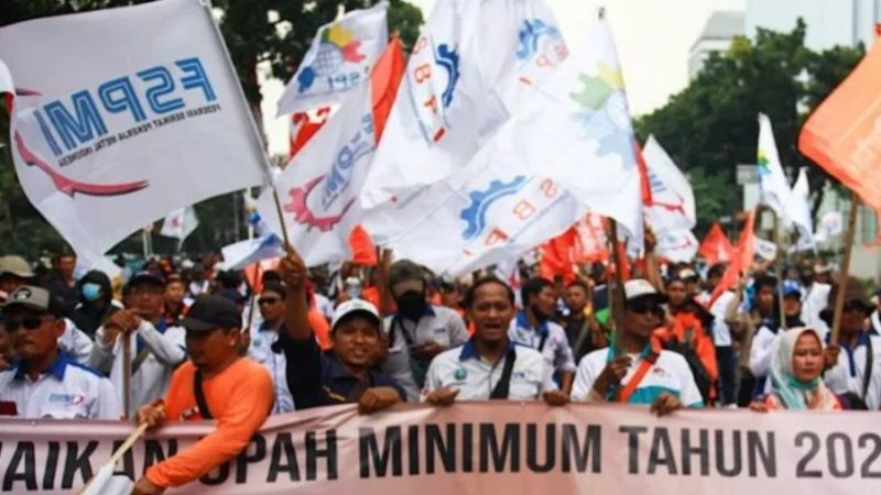 Ilustrasi aksi buruh. (Foto: dok.Istimewa)