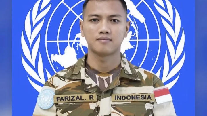 Praka Farizal Rhomadhon yang gugur dalam serangan Israel ke Lebanon. (Foto: Istimewa)
