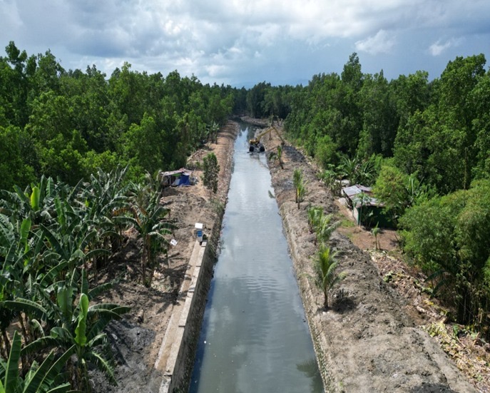 Tampak udara aliran Sungai Korumba, Kota Kendari, Sulawesi Tenggara. (Dok Kementerian PU) 