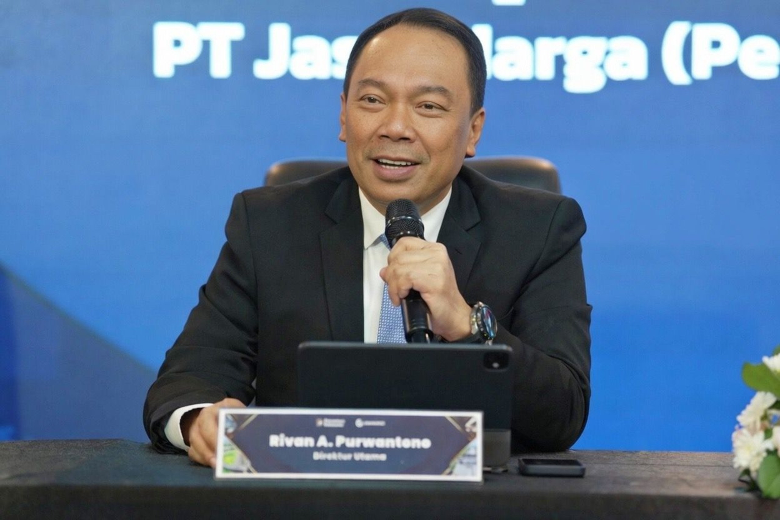 Direktur Utama Jasa Marga Rivan A. Purwantono. (Foto : Vita Kartono/ Warta Lentera) 
