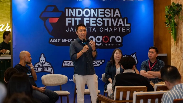 CEO Indonesia Fit Festival (IFF) Randitia Putra dalam konferensi pers di Jakarta, Rabu (1/4/2026). (Foto: dok.Warta Lentera)