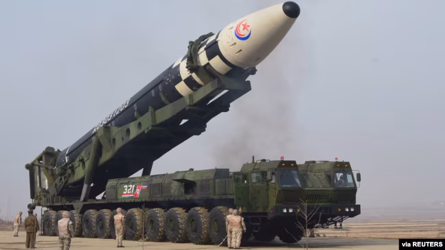 Rudal Korea Utara. (dok.AFP/ilustrasi)