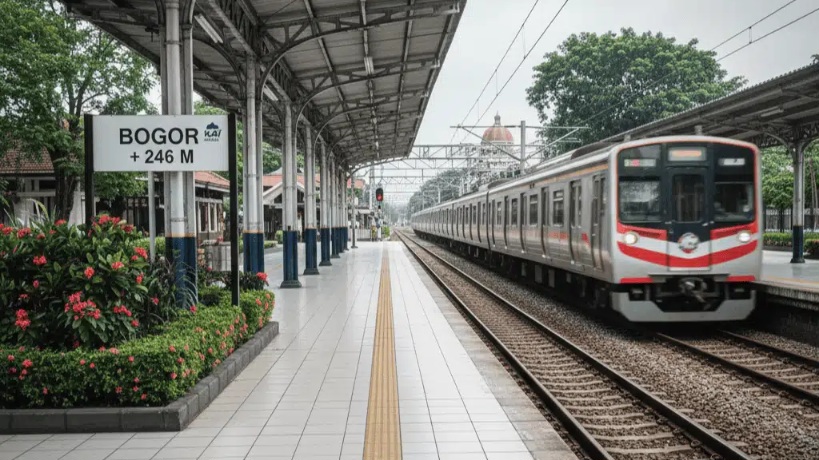 Ilustrasi Stasiun Bogor. Hingga Juli 2026, peron 6, 7, dan 8 di Stasiun Bogor akan ditutup karena ada pekerjaan perpanjangan jalur. (Foto: dok.Warta Lentera)