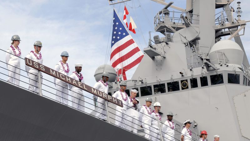 Ilustrasi kapal perang AS, USS Michael Murphy. (Foto: Warta Lentera/Istimewa)
