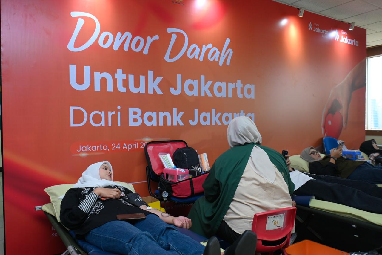Bank Jakarta gandeng PWI Jaya dan PMI DKI Jakarta gelar donor darah, Jumat (24/4/2026). (PWI Jaya)