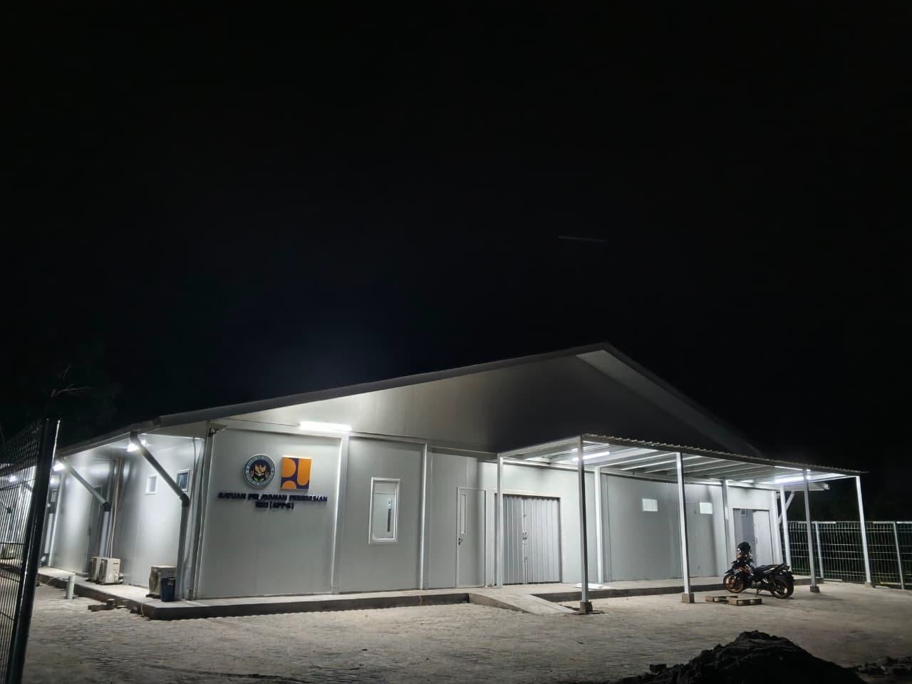 Tampak dari luar gedung Satuan Pelayanan Pemenuhan Gizi (SPPG) di Provinsi Kepulauan Bangka Belitung. (Dok Kementerian PU) 