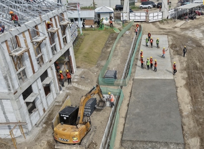 Tampak pembangunan gedung Sekolah Rakyat Tahap II. (dok Kementerian PU)