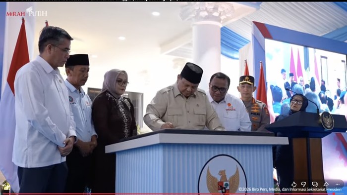Museum Ibu Marsinah di Nganjuk, Jawa Timur diresmikan Presiden Prabowo Subianto, Sabtu (16/5/2026). (tangkapan layar YouTube Setpres)