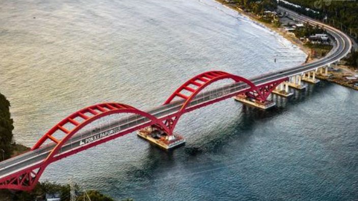 Ilustrasi: Jembatan Holtekamp, Papua (Foto: Instagram@740aerialvideography)