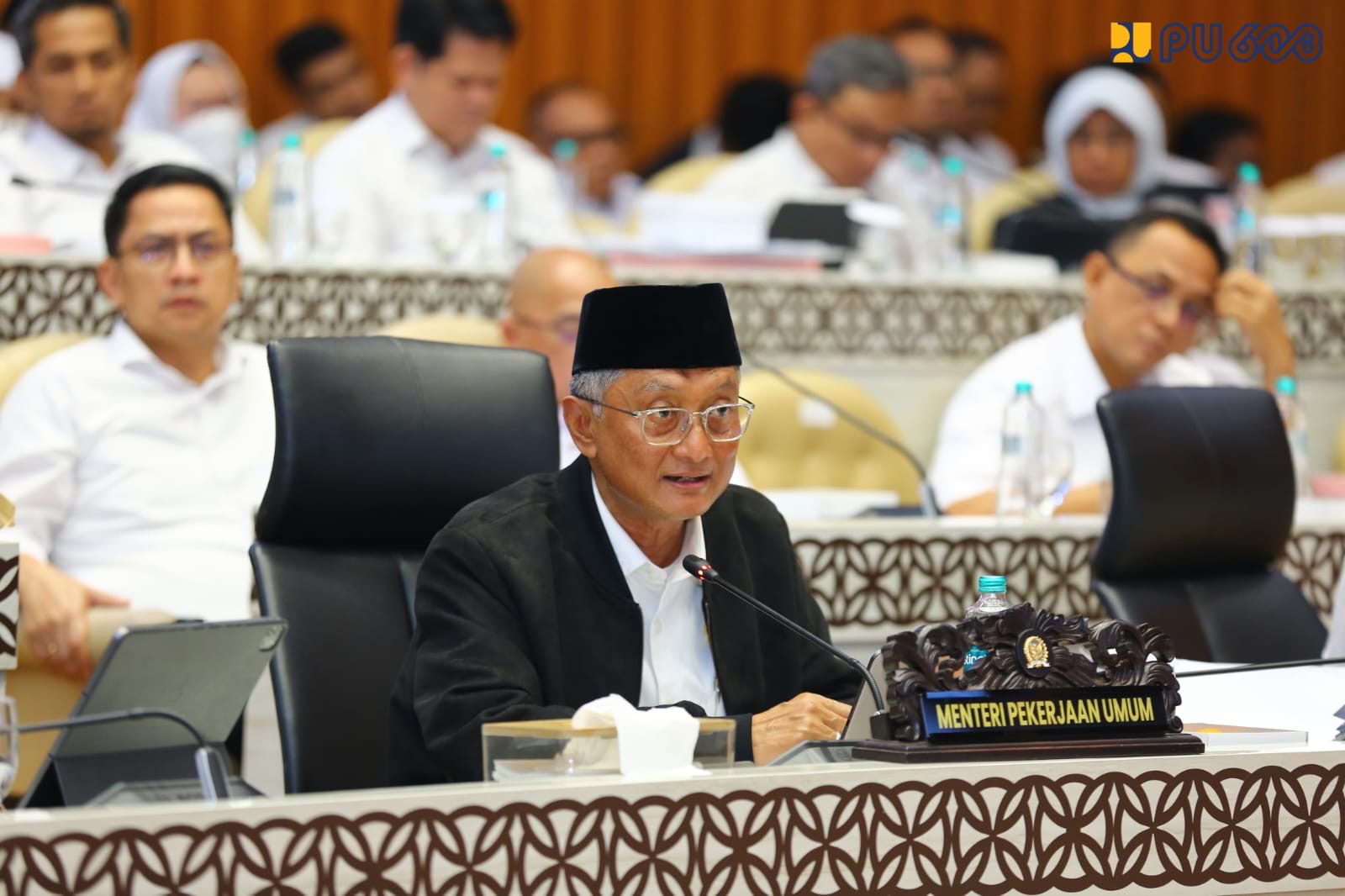 Menteri Pekerjaan Umum Dody Hanggodo saat memberikan keterangan kepada Komisi V DPR RI. (dok Warta Lentera) 