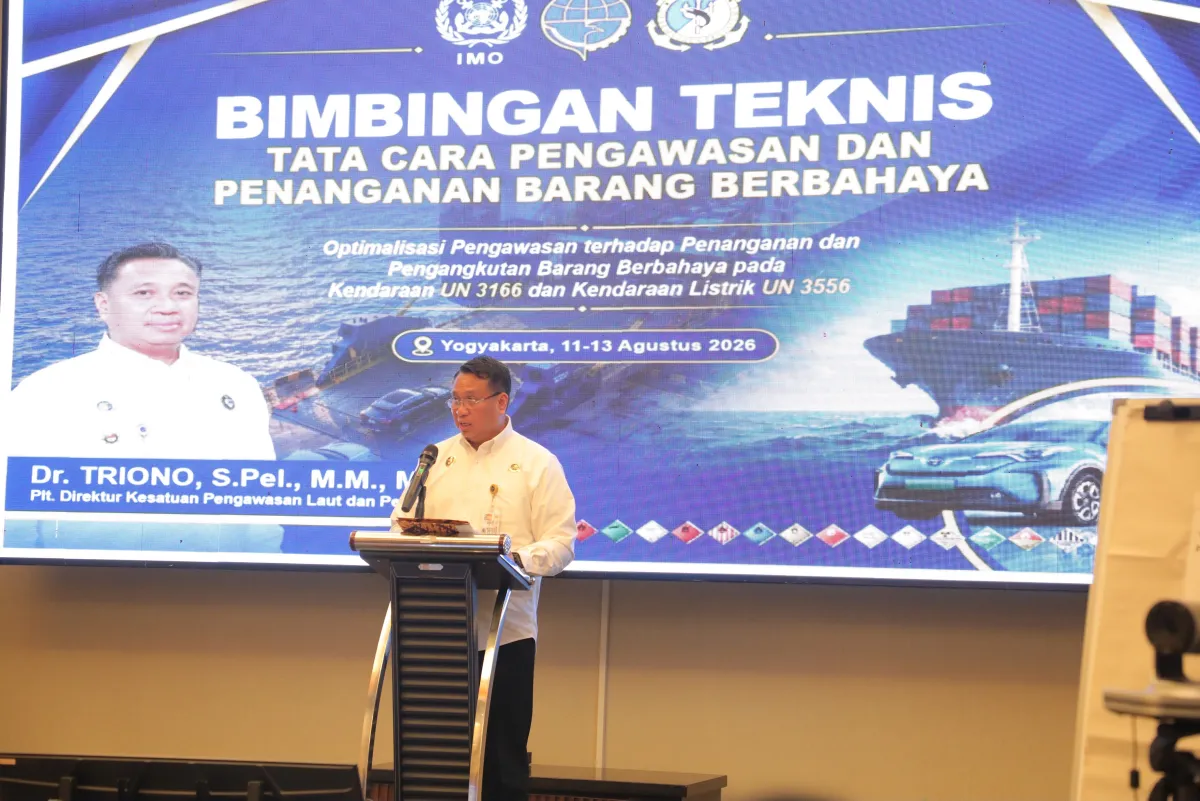 Plt. Direktur Kesatuan Pengawasan Laut dan Pelayaran (KPLP), Triono di Jogjakarta. (dok Ditjen Hubla Kemenhub)