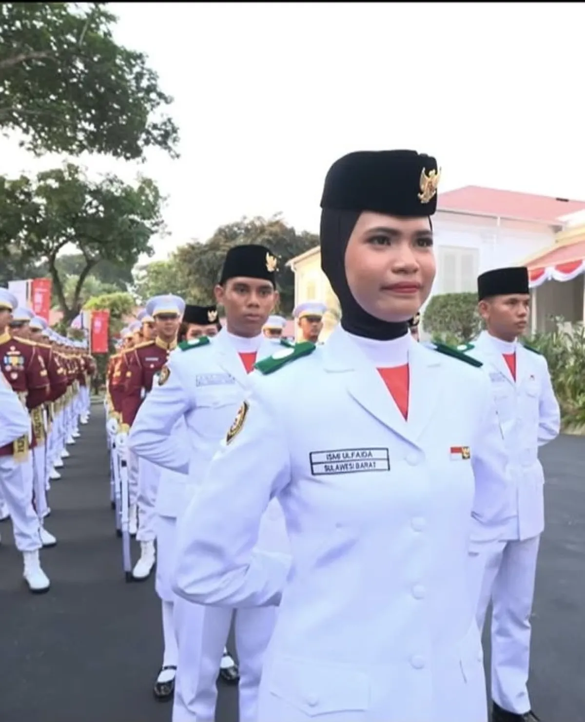 Ismi Ulfaidah asal Sekolah Rakyat Terintegrasi (SRT) 22 Polewali Mandar, Kabupaten Polewali Mandar, Provinsi Sulawesi Barat. (dok Biro Pers Setneg)
